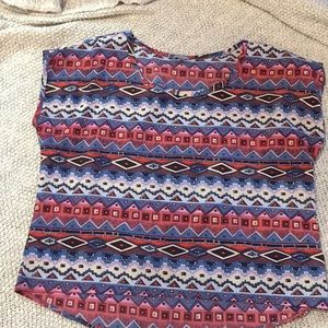 Tribal print summer blouse